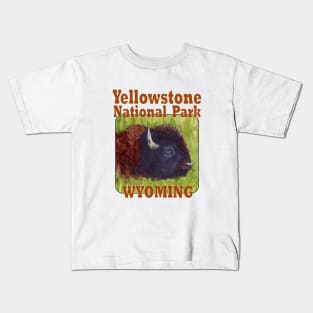 Yellowstone National Park, Bison Kids T-Shirt